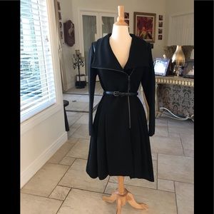 Mackage Ginette Mid Coat Black Leather SZ XS